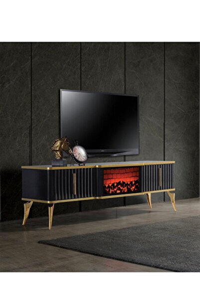 ÇINAR MOBEL Nevada Tv Ünitesi Şömineli %100 Mdf