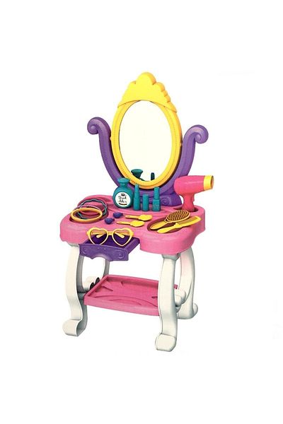 DEDE Mirrored Beauty Makeup Care Hairdressing Table For Girls