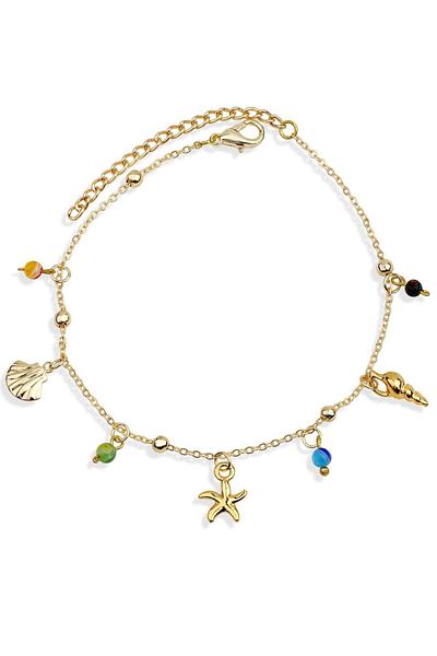 Klips Concept Murano Bead Anklet Sea Objects