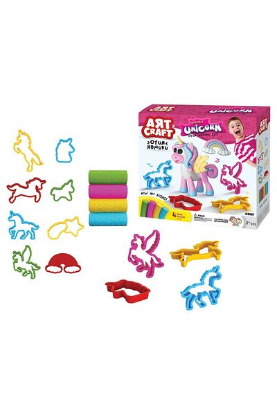 Doğan Oyuncak Dünyası 200 Gr. Unicorn Dough Set - Play Dough Set - Dough Molds
