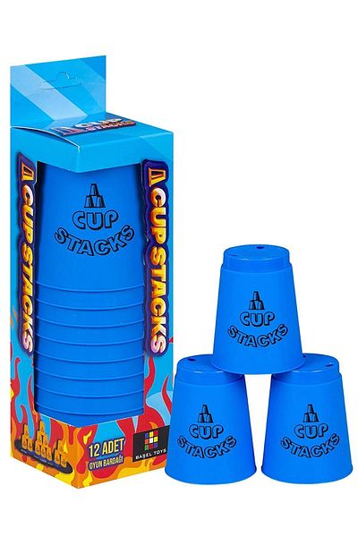 Doğan Oyuncak Dünyası Speed Cup Stacks Blue - Licensed Cup Balance Game - Cup Game - Fast Cups