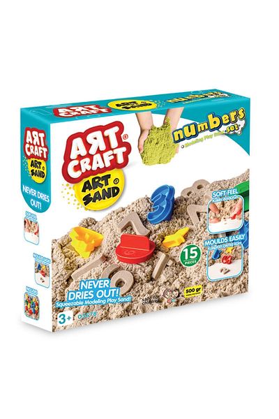 Doğan Oyuncak Dünyası Artsand Numbers Sand Set (500 Gr.) - Art Craft Kinetic Sand Set - Play Sand - Art Sand Sand