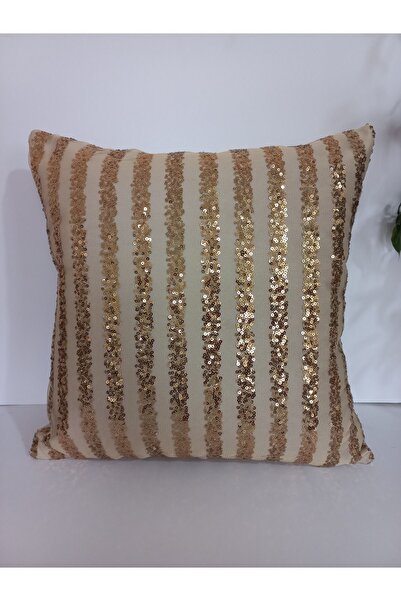 Gul.collection Gold Payetli Pullu Kırlent Kılıfı