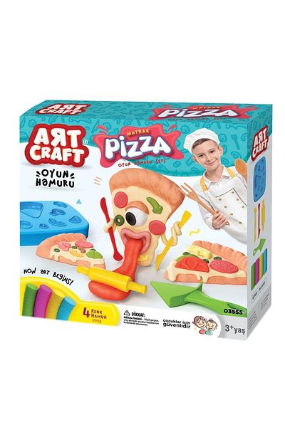 Doğan Oyuncak Dünyası Pizza Dough Set (200 Gr.) - Play Dough Set - Dough Sets - Dough Molds