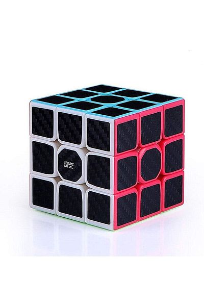 Doğan Oyuncak Dünyası Original Qiyi 3 X 3 Fiber Carbon Cube - Qiyi Fiber Carbon Intelligence Cube - Licensed 3 X 3 Intelligence Cube