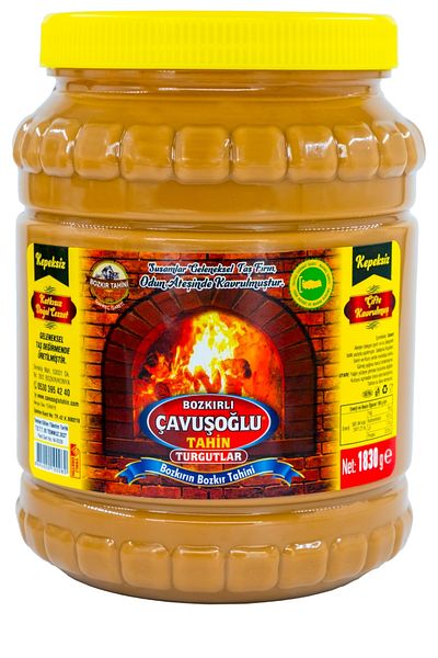 Bozkırlı Çavuşoğlu Steppe Tahini in Wood Fire 1830g + Halva with Foam 930g