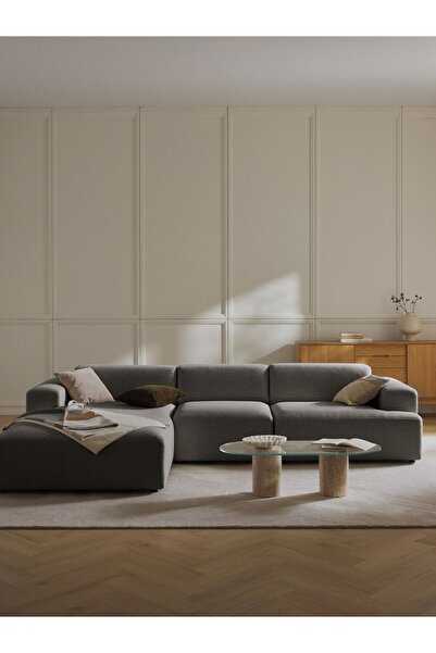 S Home Design Concept Molly Köşe Koltuk Keten Antrasit Sol Köşe
