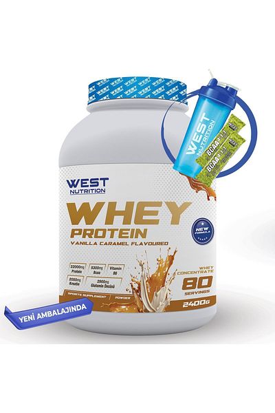 West Nutrition Vanilla Caramel Whey Protein Powder - 2400 Gr 80 Servings