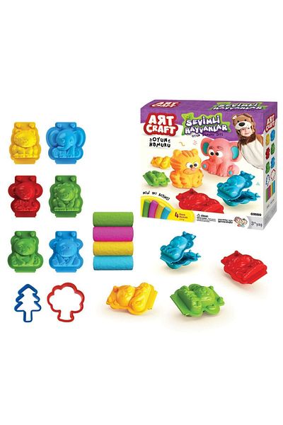 Doğan Oyuncak Dünyası 3d Animals Dough Set (200 Gr.) - Play Dough Set - Dough Sets - Dough Molds