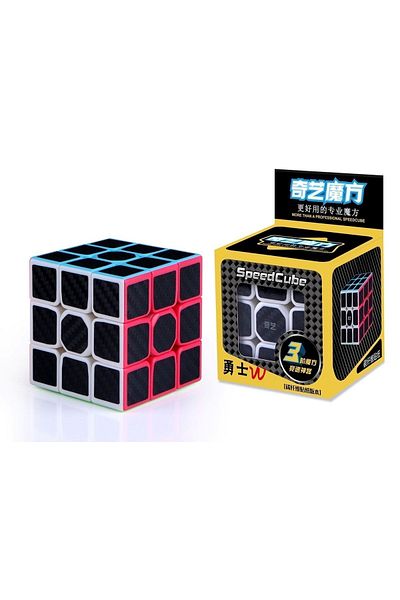 Doğan Oyuncak Dünyası Original Qiyi 3 X 3 Fiber Carbon Cube - Qiyi Fiber Carbon Intelligence Cube - Licensed 3 X 3 Intelligence Cube