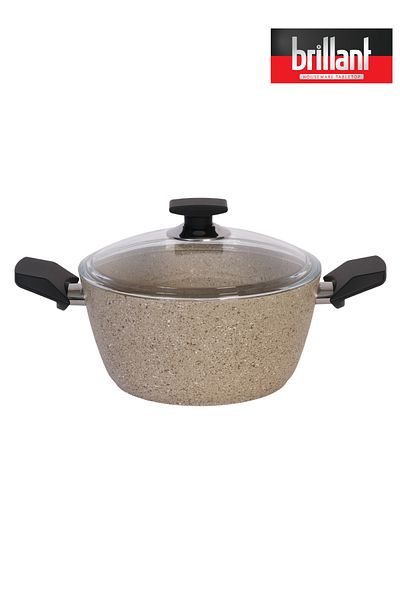 Brillant Luxury Granite Deep Pot 24 cm Fireproof Non-Stick Pot