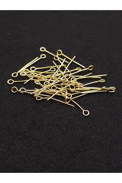 Yüksel Boncuk 10 gr Metal Needle - 2.5 cm Gold Plated Ring