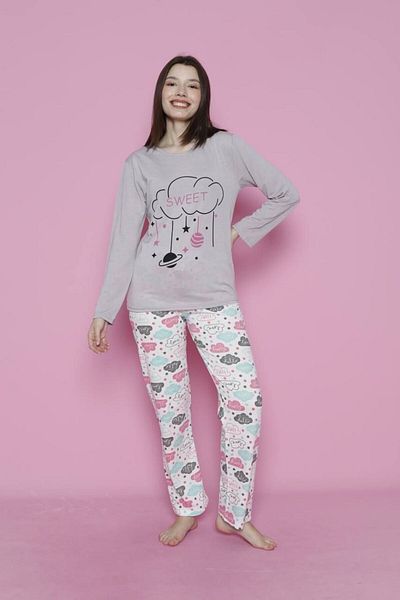 Emir Store Women's Long Sleeve Pajama Set - Nightgown