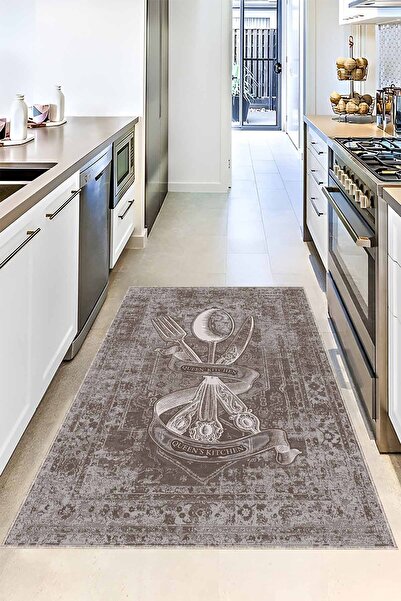 Viva Home Kaymaz Taban Yıkanabilir Kitchen Queen Mutfak Halısı Yolluk VH103