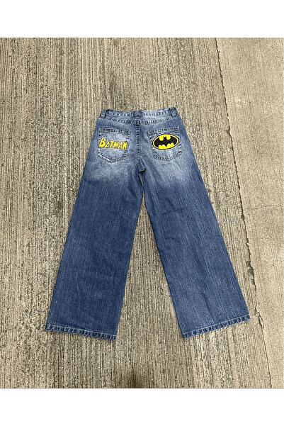 Gofeel Spider-Man & Batman Detail Baggy Washable Jean