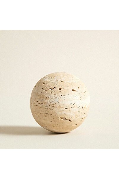 Sümeyra Marble Art Dekoratif Doğal Traverten Top | 1 Adet|