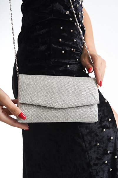 Moda Değirmeni Silvery Evening Dress Bag - BG1190-310-0001