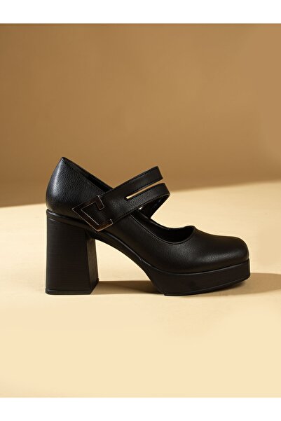 Alemdar Shoes BORIS Черни дамски обувки на ток