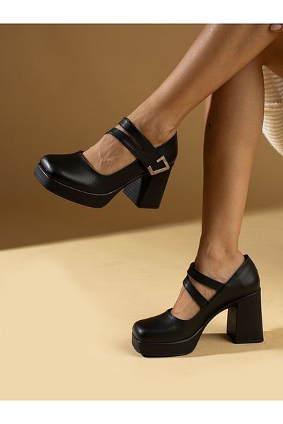 Alemdar Shoes BORIS Черни дамски обувки на ток