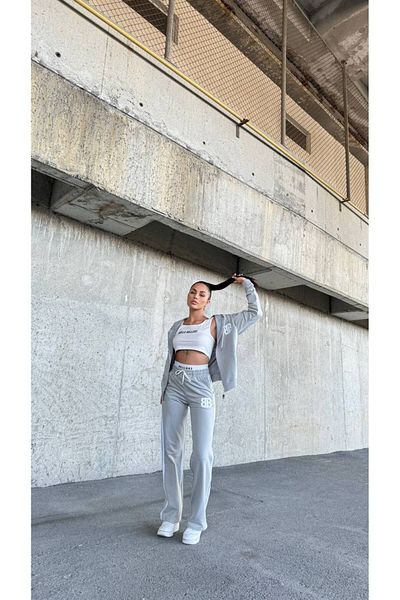 bonibon butikk 2024 Special Design - Zippered and Sporty Strappy Crop Top 3 Piece Set