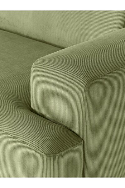 S Home Design Concept Molly 3 Modül Kanepe Koltuk Fitilli Yağ Yeşili