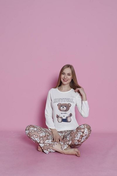Emir Store Women's Long Sleeve Pajama Set - Nightgown