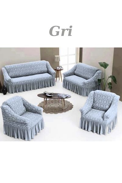 kanway Jacquard 3+2+1+1 Set - Elastic and Flexible Washable Seat, Sofa and Sofa Bed Cover