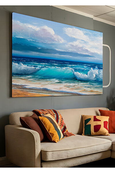 AR AJANS KANVAS TABLO Combinația valului mării și cerului PICTURA decorativă ...