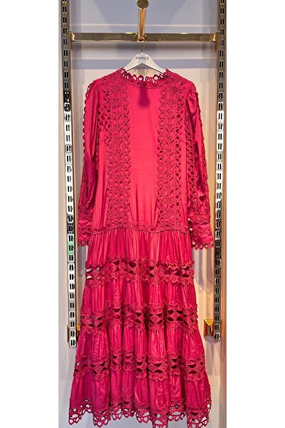 Marzebutik İthal Güpürlü Elbise