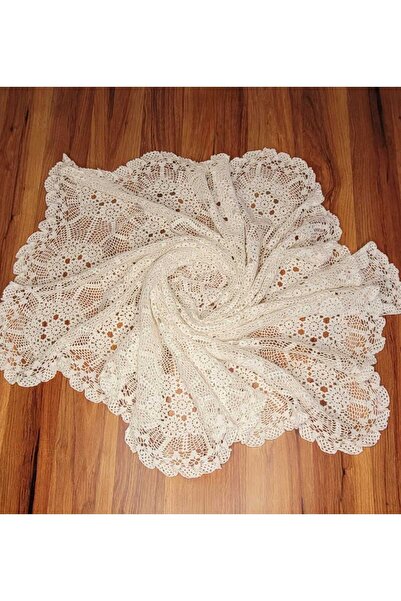 chebello El Örgüsü Tığ İşi 1 Adet Fiskos Masa Örtüsü (115x90) /El İşi Dantel ...