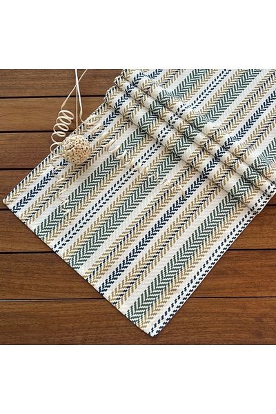 desen izmir New Season - Retro Patterned Square Tip Runner Cover