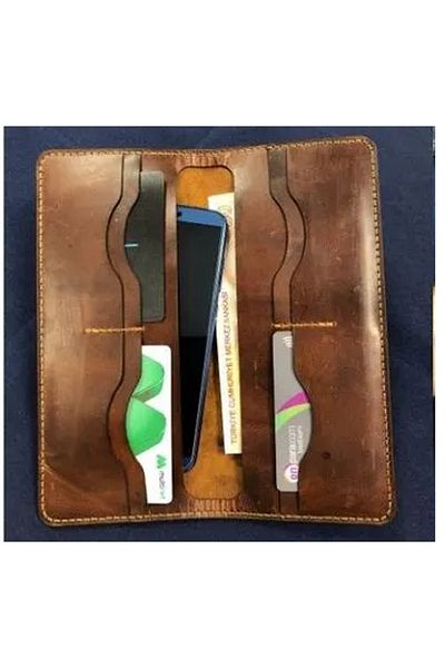 AiryFooT Crazy Leather Hobby - Piesă de tăiat gata pentru bricolaj, realizarea de portofele cu husă pentru telefon