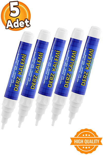 Badem10 (5 ADET) Fayans Beyaz Derz Hazır Dolgusu Boyama Boyası Kalemi Hızlı Kuruyan Su Bazlı Yenileme