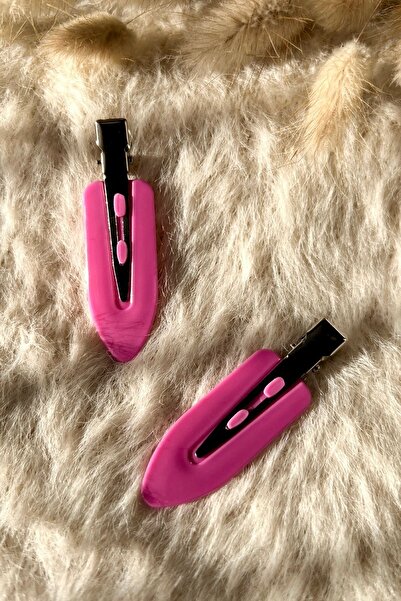 ODESE DESIGN 2’li İz Yapmayan Klips Toka Seti Fuşya