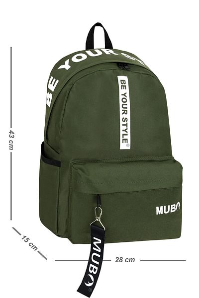 MUBO Αδιάβροχο σακίδιο πλάτης Σχολική τσάντα Be Your Khaki