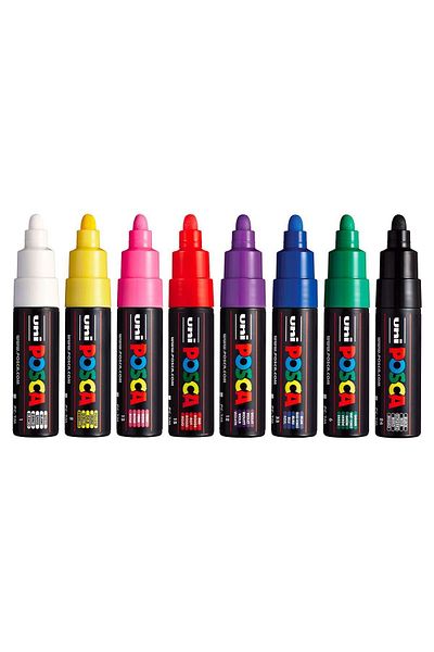 Uni Posca Posca 7m 8-Piece Markers Set - Standard Colors