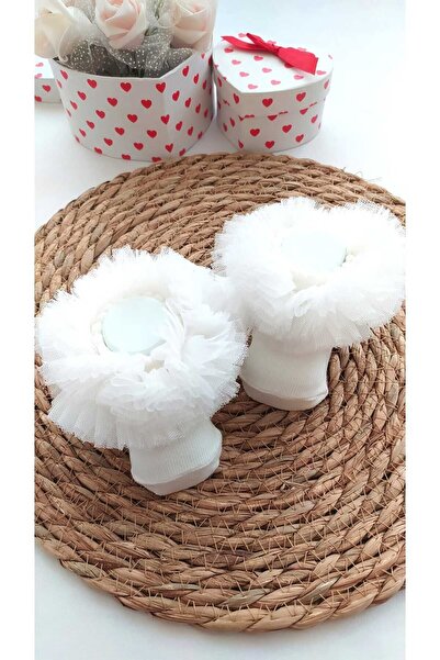 MİNİBİRİ Cotton Sock Tutu and Cocoon Socks Set for Baby Girl