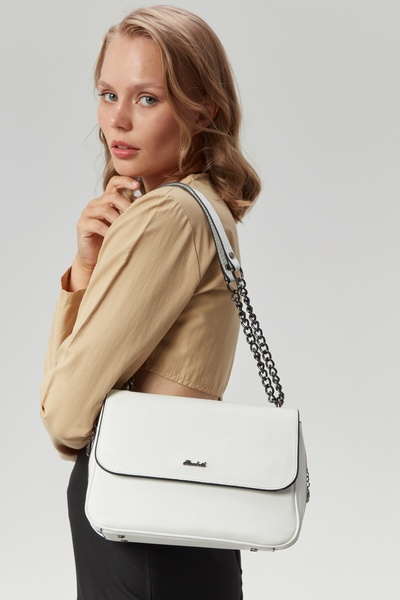 Queen Elizabeth Жіноча сумка через плече з трьома відділеннями та ланцюжком