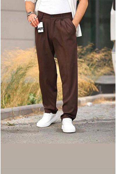 Z1MAN Men's Pleated Classic Baggy Pants