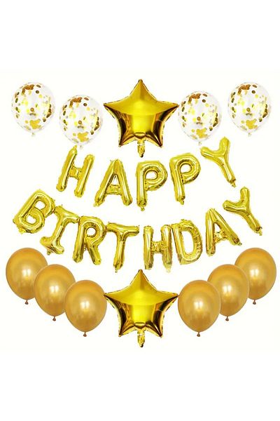 Konsept Evi Σετ για τα γενέθλια Confetti Star Letter Foil Balloon Σετ πάρτι γενεθλίων