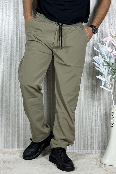 CW Casualwear Men's Khaki Jogger Pants - Adjustable Leg, Baggy Cut