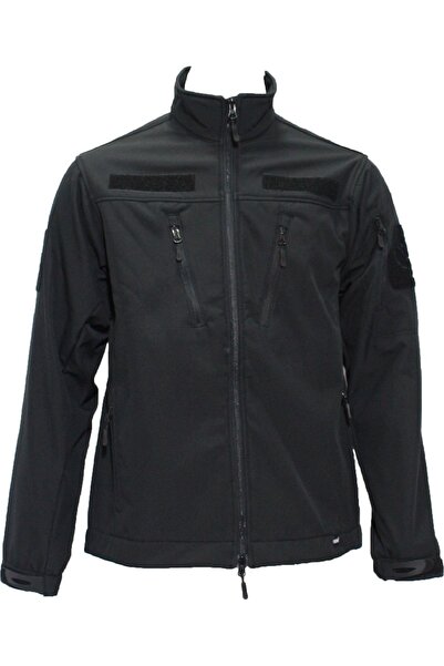 Mudeir معطف SOFTSHELL PROTECTION أسود تكتيكي خارجي مقاوم للماء متعدد الجيوب م...