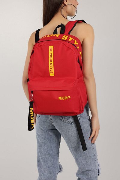 MUBO Fully Lined Backpack Be Your Yellow Red 1901-m