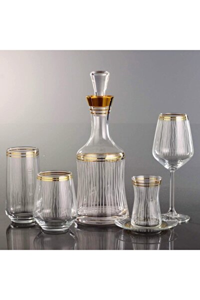 Paşabahçe Kristal 12 Kişilik 61 Parca Dekorlu Içecek Takımı-seren