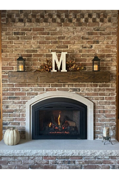 Yggdrasil Home Decor Dekoratif Doğal Ahşap  Tek’li 85 x 15 x 7-8 cm  Şömine R...