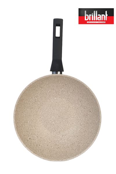 Brillant Wok Pan 28 cm Granite Fireproof Non-Stick Pan Granite Pan