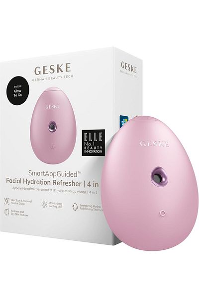 Geske Facial Hydration Refresher 4 in 1 | Face Steamer Water Spray Face Mister| Pink