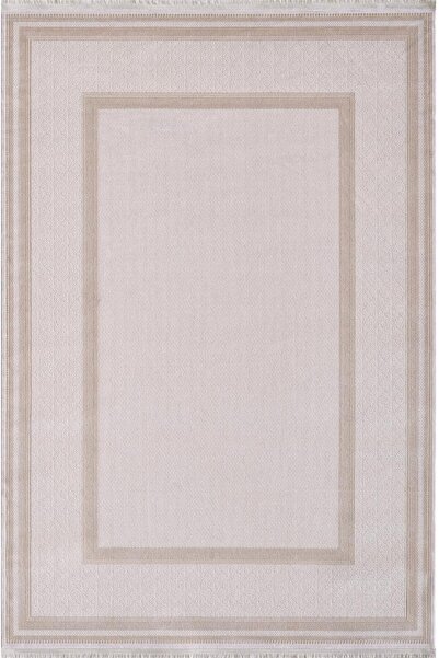 Artemis Halı Mina Krem Bej Çerçeve Desen Halı 09099b