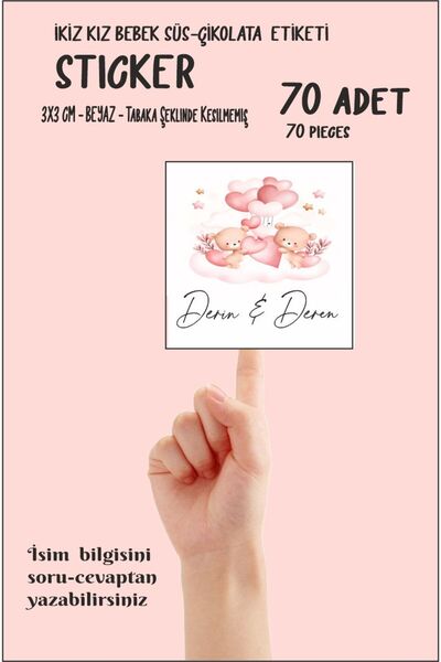 43 cici süsler organizasyon 70 Τεμάχια Δίδυμα Κοριτσάκια Σοκολάτα και Στολίδι...