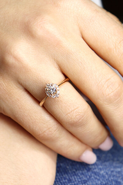 Yistandco Özel Tasarım Vintage Luna Pırlanta YÜüzük